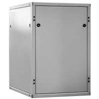 Schallgedämmter Serverschrank SILENCE RACK - 18 HE - 2 SILENT-Lüfter - 600 x 600 mm - Glastür - Rückwand - lichtgrau