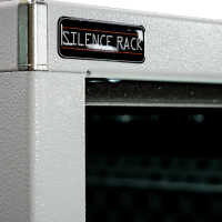 Schallgedämmter Serverschrank SILENCE RACK - 18 HE - 2 SILENT-Lüfter - 600 x 600 mm - Glastür - Rückwand - lichtgrau