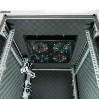 Schallgedämmter Serverschrank SILENCE RACK - 18 HE - 600 x 600 mm - lichtgrau