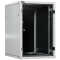 Schallgedämmter Serverschrank SILENCE RACK - 18 HE - 2 SILENT-Lüfter - 600 x 600 mm - Glastür - Rückwand - lichtgrau