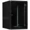 Schallgedämmter Serverschrank SILENCE RACK - 18 HE - 2 SILENT-Lüfter - 600 x 600 mm - Glastür - Rückwand - schwarz
