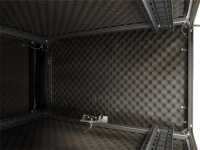 Schallgedämmter Serverschrank SILENCE RACK - 24 HE - 2 SILENT-Lüfter - 600 x 1.000 mm - Sichttür - Vollblechtür - lichtgrau