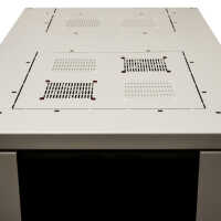 Schallgedämmter Serverschrank SILENCE RACK - 24 HE - 600 x 1.000 mm - lichtgrau
