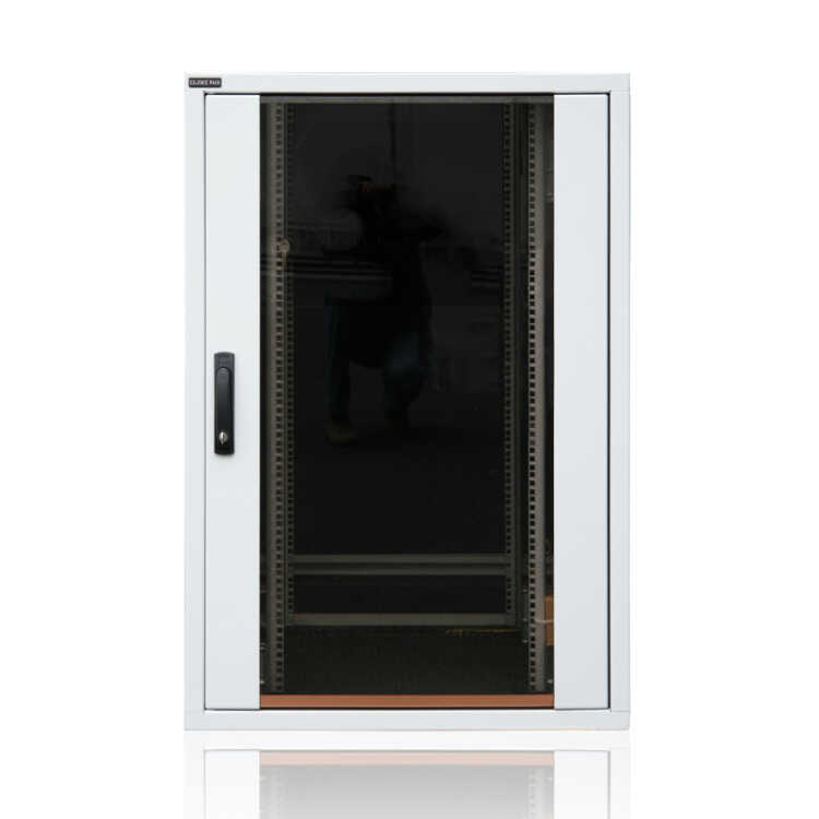 Schallgedämmter Serverschrank SILENCE RACK - 24 HE - 2 SILENT-Lüfter - 800 x 1000 mm - Sichttür - Vollblechtür - lichtgrau