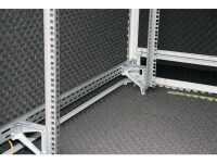 Schallgedämmter Serverschrank SILENCE RACK - 24 HE - 2 SILENT-Lüfter - 800 x 1000 mm - Sichttür - Vollblechtür - lichtgrau