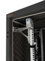 Schallgedämmter Serverschrank SILENCE RACK - 24 HE - 2 SILENT-Lüfter - 800 x 800 mm - Sichttür - Vollblechtür - schwarz