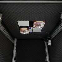Schallgedämmter Serverschrank SILENCE RACK - 33 HE - 2 SILENT-Lüfter - 600 x 800 mm - Glastür - Vollblechrückwand - schwarz