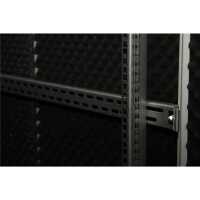 Schallgedämmter Serverschrank SILENCE RACK - 42 HE - 4 SILENT-Lüfter - 600 x 1.000 mm - Sichttür - Vollblechtür - lichtgrau