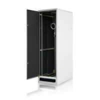 Schallgedämmter Serverschrank SILENCE RACK - 42 HE - 4 SILENT-Lüfter - 600 x 1.000 mm - Sichttür - Vollblechtür - lichtgrau
