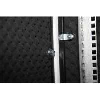 Schallgedämmter Serverschrank SILENCE RACK - 42 HE - 4 SILENT-Lüfter - 800 x 1.000 mm - Sichttür - Vollblechtür - schwarz