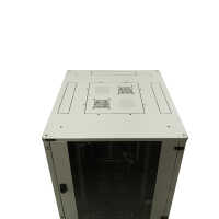 Schallgedämmter Serverschrank SILENCE RACK - 42 HE - 4 SILENT-Lüfter - 800 x 800 mm - Sichttür - Vollblechtür - lichtgrau