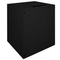 Schallgedämmter 19"-Schrank SILENCE RACK Office - 18 HE - 1 SILENT-Lüfter - BxT 600x600 mm - Glastür - schwarz