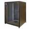 Schallgedämmter 19"-Schrank SILENCE RACK Office - 18 HE - 1 SILENT-Lüfter - BxT 600x600 mm - Glastür - schwarz