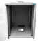 19"-Schrank RESISTER - erhöhter Staubschutz - 15 HE - Glastür - BxT 600x600mm - lichtgrau