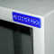 19"-Schrank RESISTER - erhöhter Staubschutz - 15 HE - Glastür - BxT 600x600mm - lichtgrau