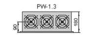 19"-Lüftereinheit - 3 SILENCE-Ventilatoren - 1 HE - vertikaler Luftstrom - Luftdurchsatz 240 m³/h - schwarz