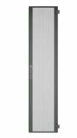 Perforierte Tür mit 80% Luftdurchlass für SZB IT Rack mit 42 HE x 800 mm Breite - 3-Punkt-Schliessung - schwarz