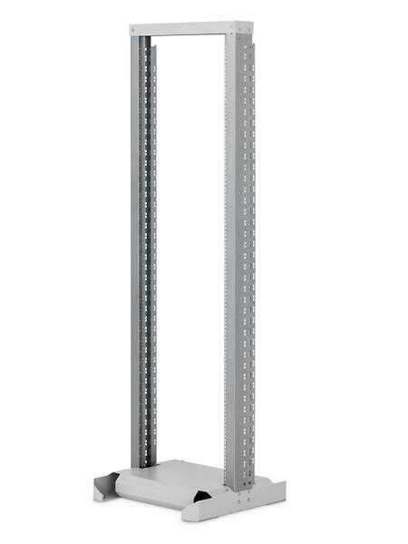 19"-Gestellrahmen RSX - Einteiliger Rahmen - 37 HE - BxT 600 x 600 - lichtgrau - 150 kg Traglast