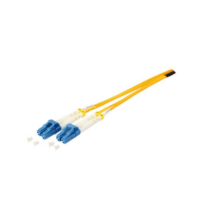 Quality LWL Duplex Patchkabel LC zu LC - OS2 - gelb 0,5m