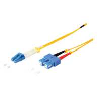 Quality LWL Duplex Patchkabel - LC zu SC - OS2 - gelb -...