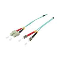 Quality LWL Duplex Patchkabel SC zu ST - OM3 - aqua - 5,0m