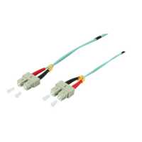 Quality LWL Duplex Patchkabel SC zu SC - OM3 - aqua - 1,0m