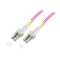 Quality LWL Duplex Patchkabel LC zu LC - OM4 - violett - 1,0m