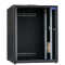 19"-Schrank RESISTER - erhöhter Staubschutz - 15 HE - Glastür - BxT 600x600mm - schwarz