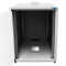 19"-Schrank RESISTER - erhöhter Staubschutz - 15 HE - Glastür - BxT 600x800mm - lichtgrau