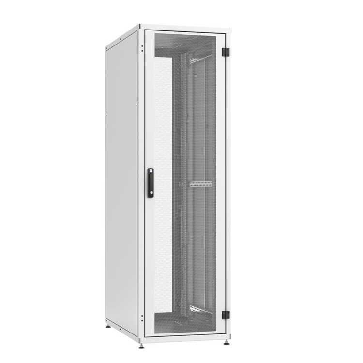 19"-Serverschrank SZB IT - 42 HE - 600 x 1000mm - perforierte Türen - ohne Seitenwände - lichtgrau