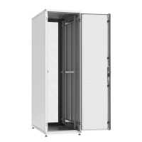 19"-Serverschrank SZB IT - 42 HE - 600 x 1000mm - perforierte Türen - ohne Seitenwände - lichtgrau