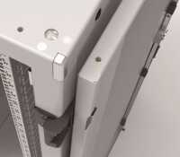 19"-Serverschrank SZB IT - 42 HE - 600 x 1000 mm - perforierte Doppel-Türen - ohne Seitenwände - lichtgrau