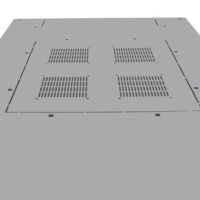 Kleiner 19"-Netzwerkschrank SZB IT - 18 HE - 600 x 800mm - Glastür - lichtgrau