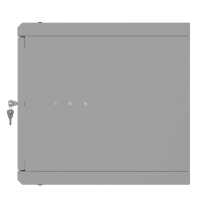19"-Wandverteiler TAUNUS von IT-BUDGET - 6 HE - 450 mm Tiefe - Sichttür - Schloss - lichtgrau