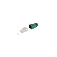 Quality RJ45-Stecker Komplett-Set - Cat.5 / Cat.6 mit Einführhilfe und Tülle - geschirmt - grün