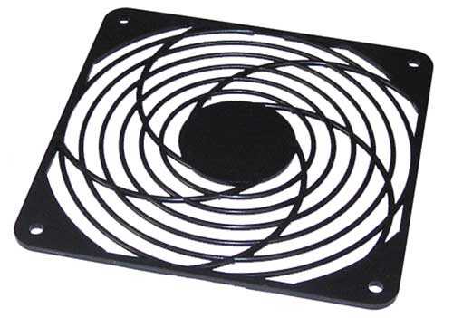 Kunststoffschutzgitter für Ventilatoren mit Grundmaß 120x120mm - schwarz