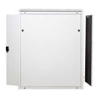 Schmaler Sicherheits-Serverschrank SR1200 L - schallgedämmt - Tiefe 1000 mm - inkl. 2 Lüfter - für SoHo, Praxis, Kanzlei - reinweiss