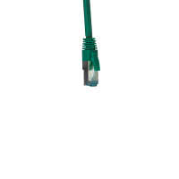 IT-BUDGET Vollkupfer Premium Patchkabel - Cat.6A - 500 MHz - halogenfrei - PoE+ - AWG 26/7 - grün - 0,15 m