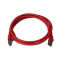 IT-BUDGET Vollkupfer Premium Patchkabel - Cat.6A - 500 MHz - halogenfrei - PoE+ - AWG 26/7 - rot - 0,15 m