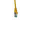 IT-BUDGET Vollkupfer Premium Patchkabel - Cat.6A - 500 MHz - halogenfrei - PoE+ - AWG 26/7 - gelb - 0,25 m