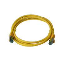 IT-BUDGET Vollkupfer Premium Patchkabel - Cat.6A - 500 MHz - halogenfrei - PoE+ - AWG 26/7 - gelb - 1 m