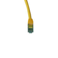 IT-BUDGET Vollkupfer Premium Patchkabel - Cat.6A - 500 MHz - halogenfrei - PoE+ - AWG 26/7 - gelb - 1 m