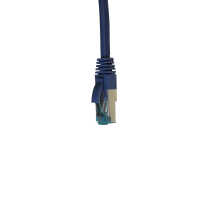 IT-BUDGET Vollkupfer Premium Patchkabel - Cat.6A - 500 MHz - halogenfrei - PoE+ - AWG 26/7 - blau - 3 m