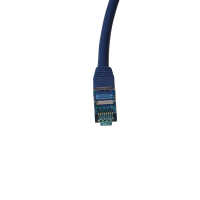 IT-BUDGET Vollkupfer Premium Patchkabel - Cat.6A - 500 MHz - halogenfrei - PoE+ - AWG 26/7 - blau - 7,50 m