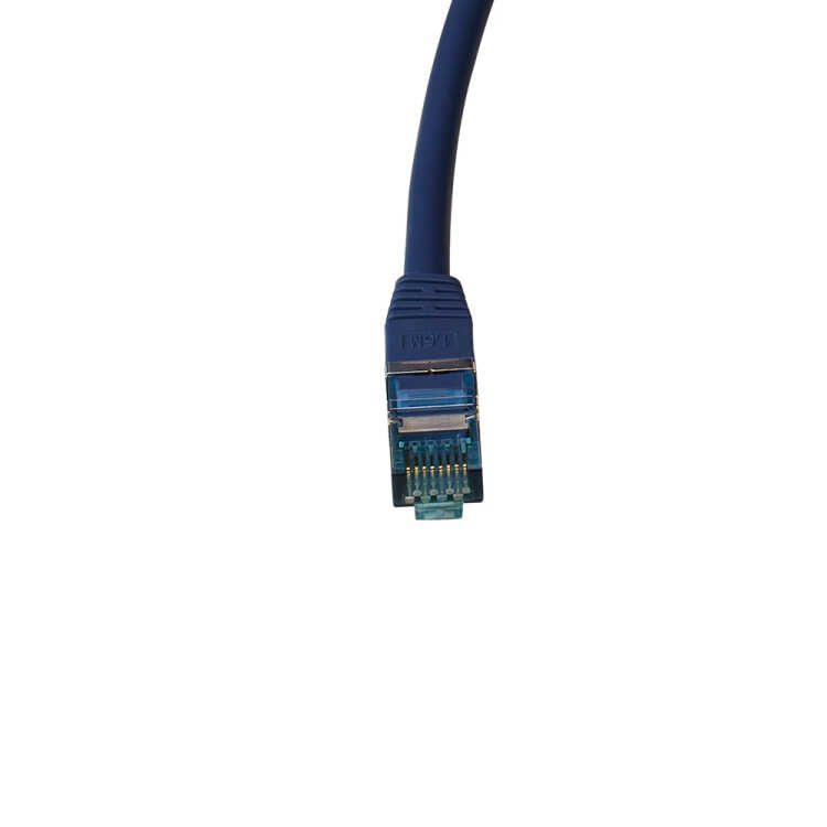 IT-BUDGET Vollkupfer Premium Patchkabel - Cat.6A - 500 MHz - halogenfrei - PoE+ - AWG 26/7 - blau - 25 m