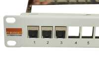 IT-BUDGET 19" Leer-Patchpanel für Keystone Module - 24 Port - 1 HE - unbestückt - grau