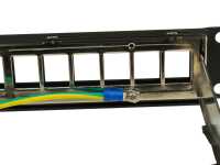 IT-BUDGET 19" Leer-Patchpanel für Keystone Module - 24 Port - 1 HE - unbestückt - schwarz