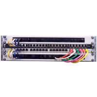 IT-BUDGET 19" Patchpanel - geschirmt - Cat.6A - 24 Port - PoE+ fähig - 0,5 HE - lichtgrau