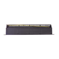 IT-BUDGET 19" Patchpanel - geschirmt - Cat.6A - 24 Port - PoE+ fähig - 0,5 HE - schwarz