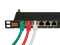 IT-BUDGET 19" Patchpanel - geschirmt - Cat.6A - 24 Port - PoE+ fähig - 0,5 HE - schwarz